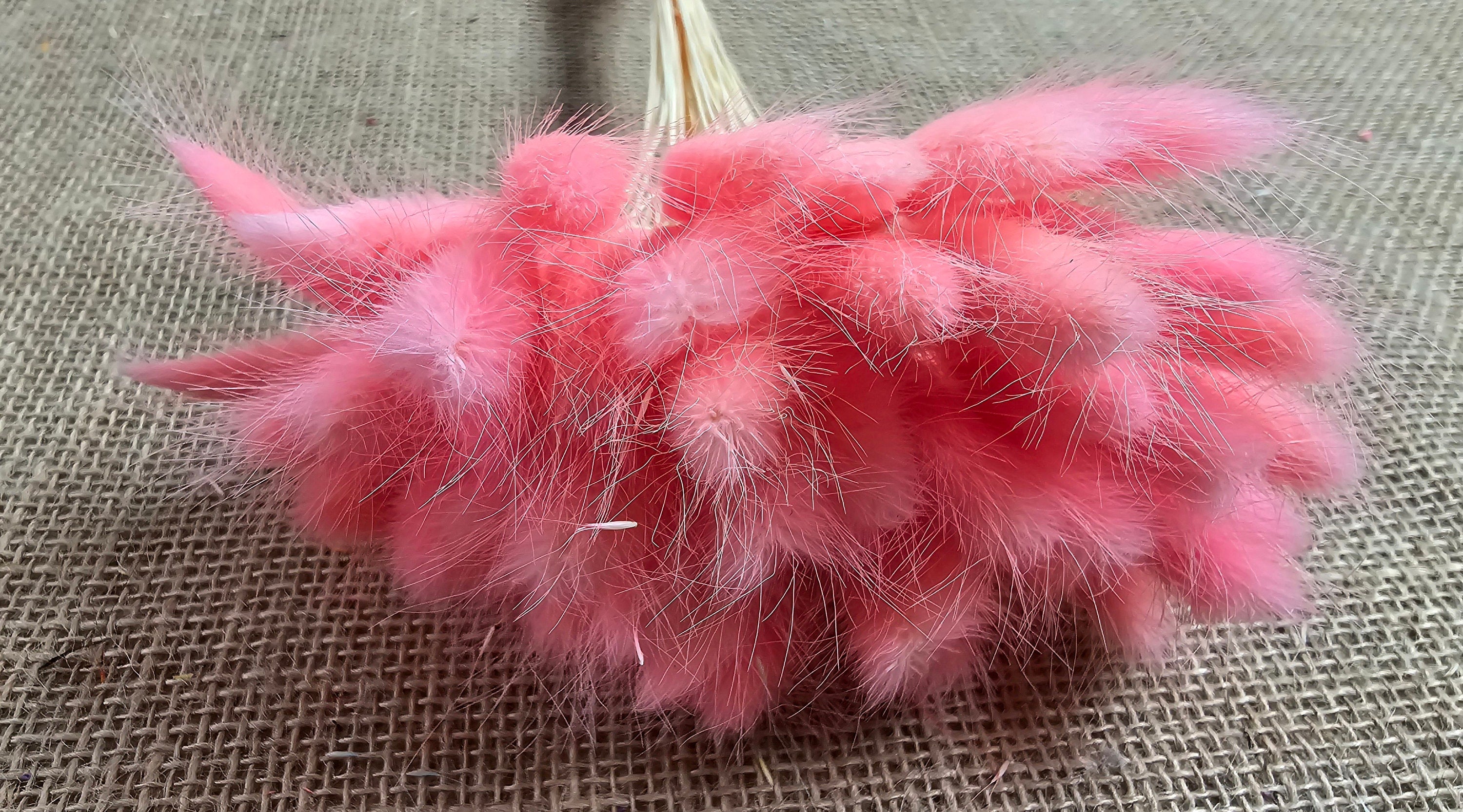 Purple Dried Bunny Tail Grass Stems: Boho Wedding Decor