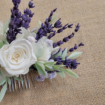Dried flower hair comb for wedding/ prom