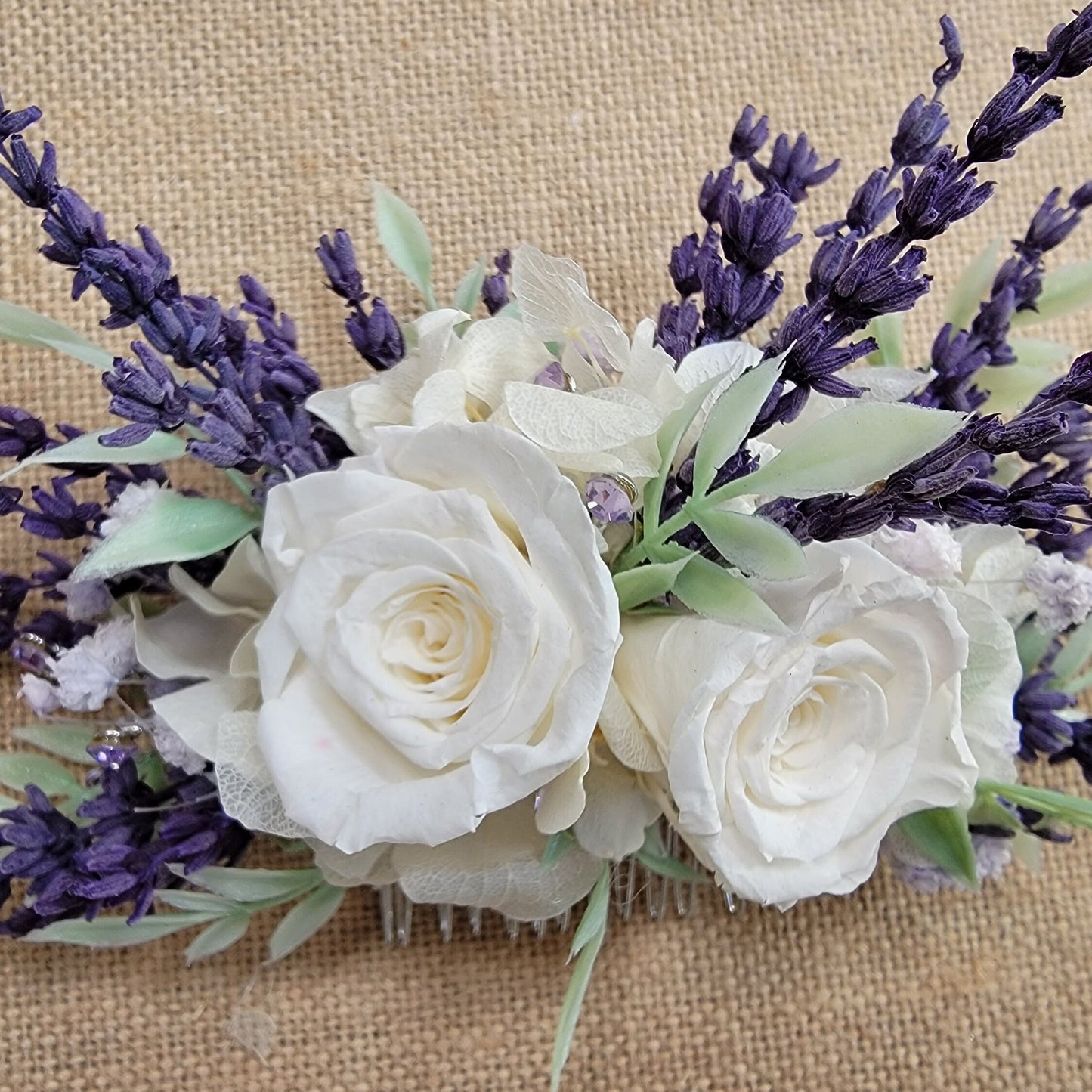 Dried flower hair comb for wedding/ prom
