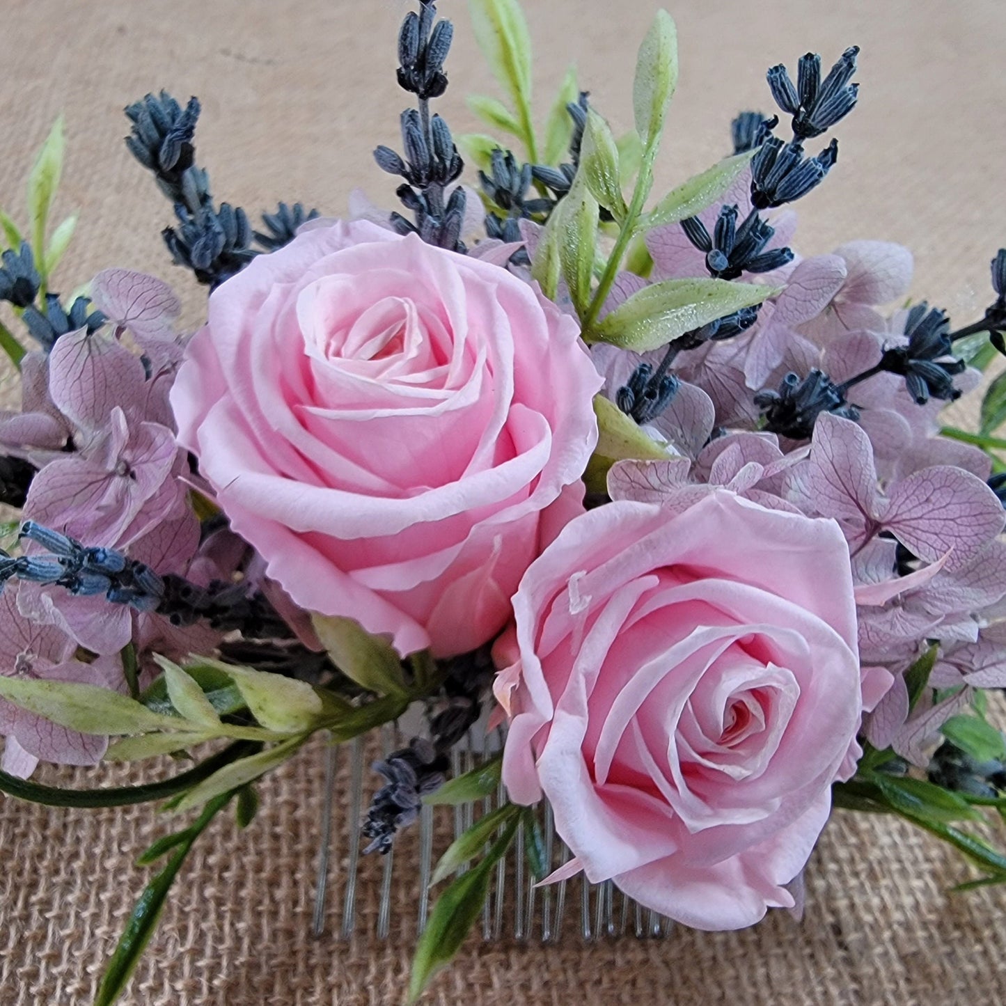 Dried flower hair comb for wedding/ prom