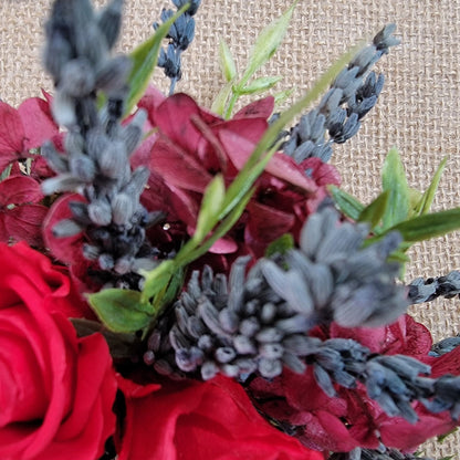 Preserved Rose Lavender Hair Comb: Boho Bridal Hair Accessory