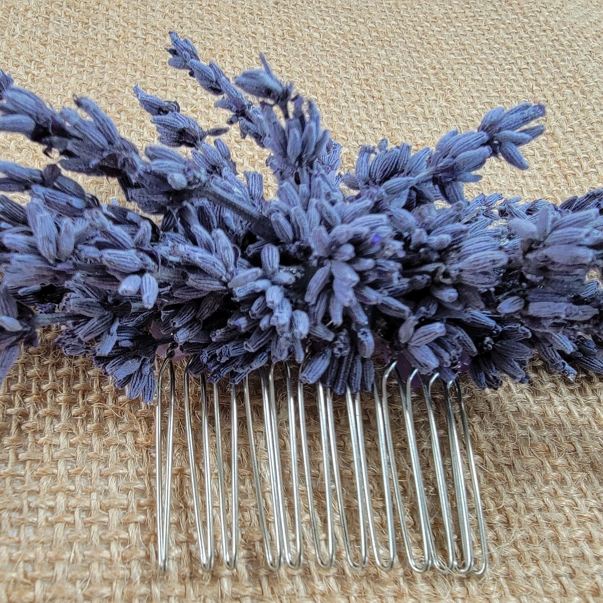 Preserved Lavender Hair Comb: Boho Wedding Bridal Hair Accessory