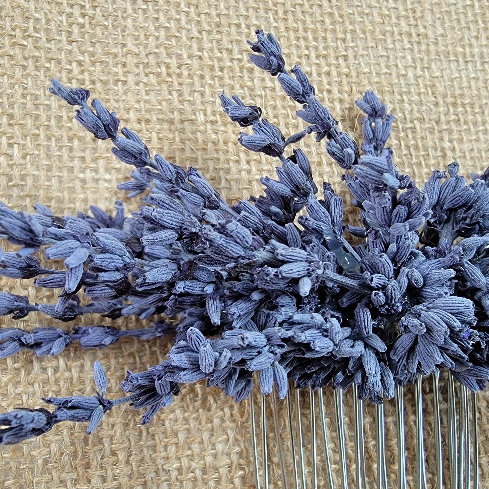Preserved Lavender Hair Comb: Boho Wedding Bridal Hair Accessory