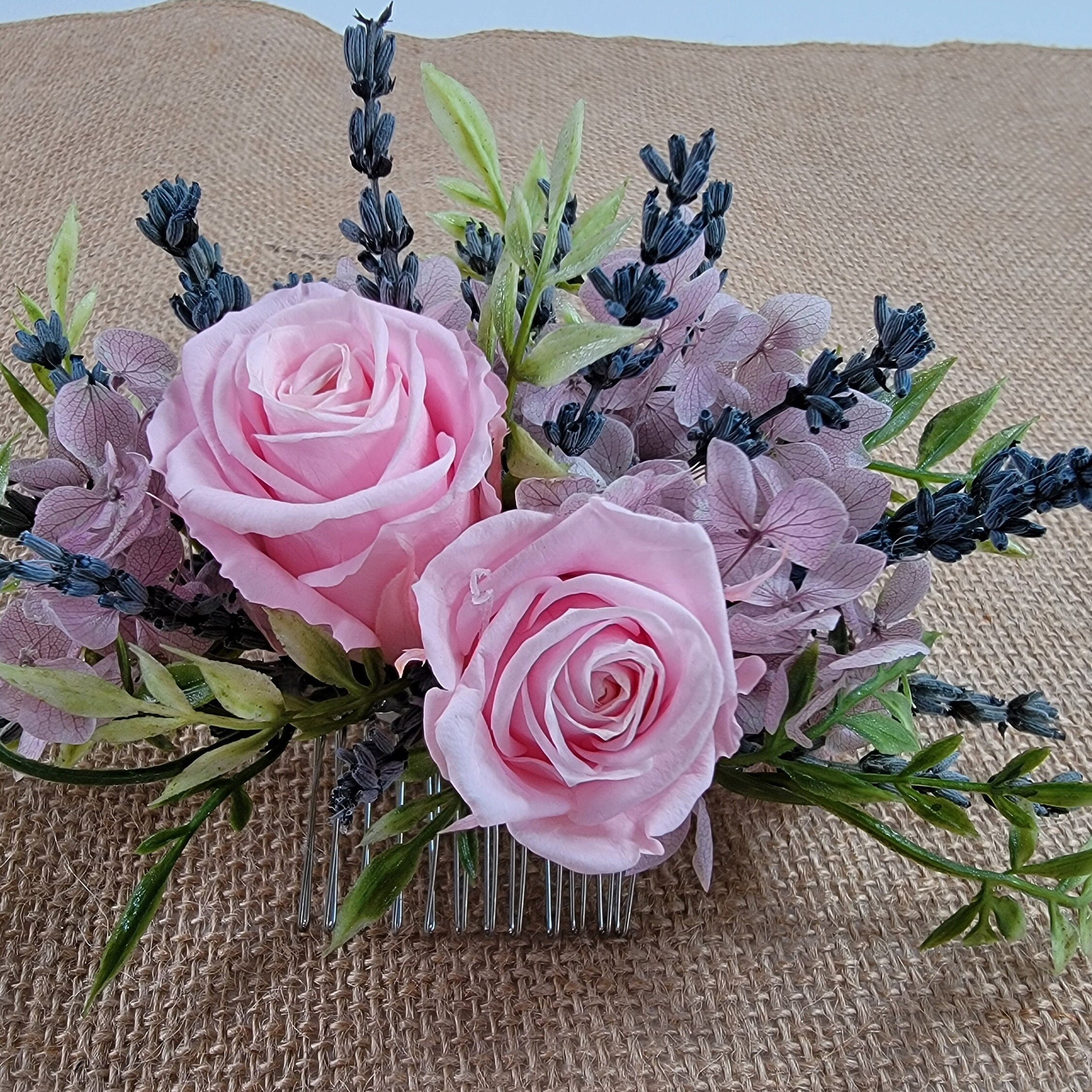 Dried flower hair comb for wedding/ prom