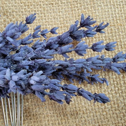 Preserved Lavender Hair Comb: Boho Wedding Bridal Hair Accessory
