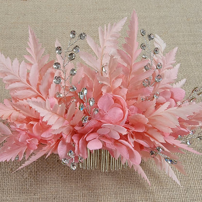 Preserved Pink Fern Stems: Soft Leather Leaf Floral Decor