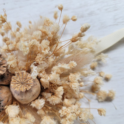 preserved Dried flower wrist corsage. boutonnier for wedding/ prom