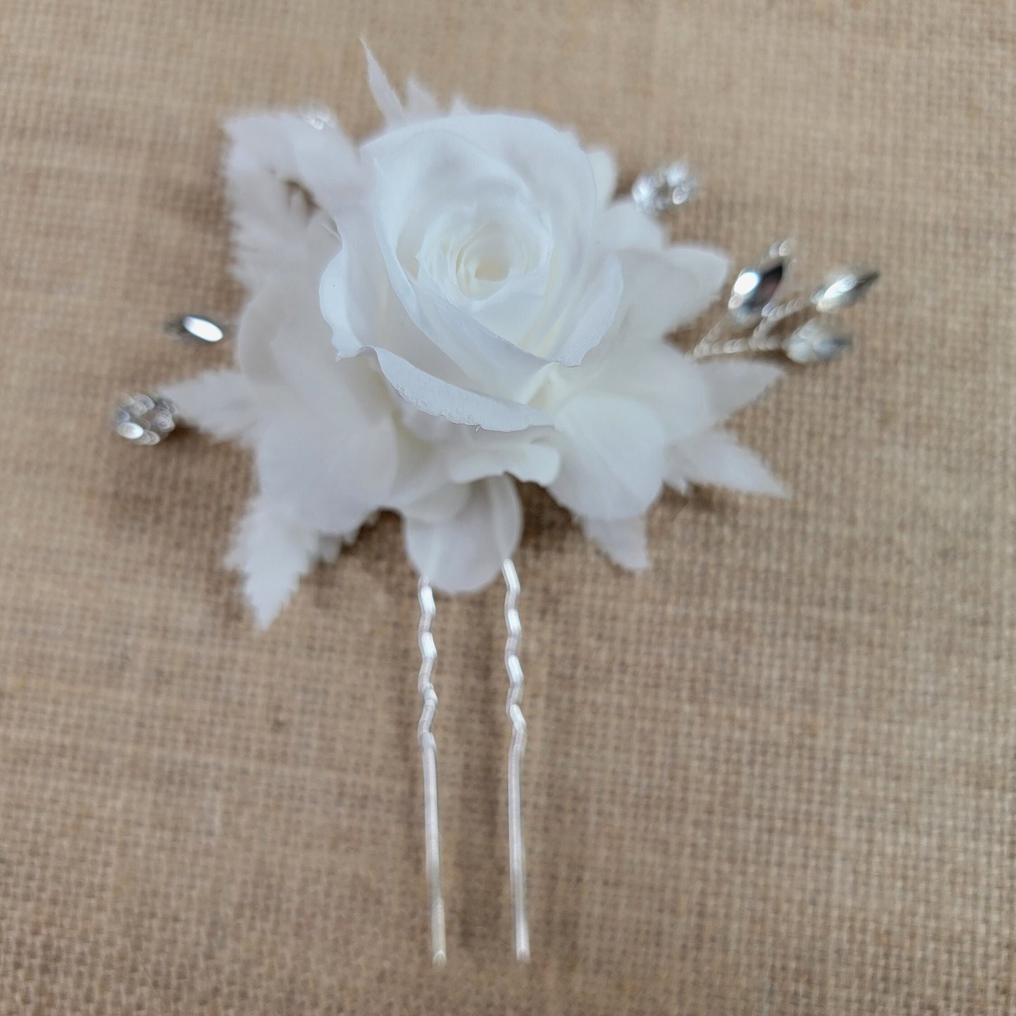21 White Preserved Roses: Natural Dried Flowers for Wedding Bouquet