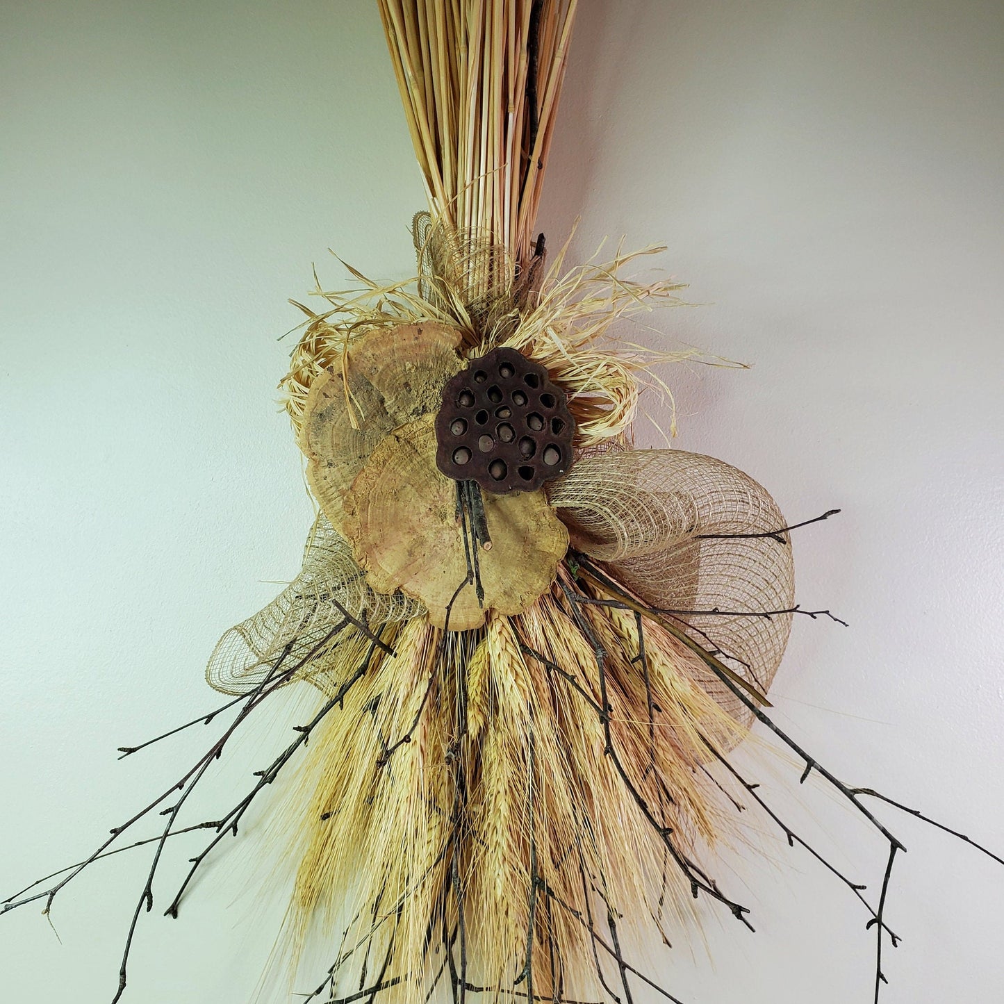 Dried Bearded Wheat Stalks: 20" Fall Wedding Floral Decor