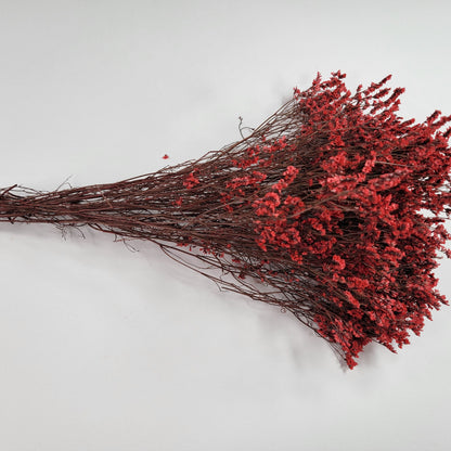 Red Preserved German Statice: Dried Limonium Flowers, DIY Floral Arrangement