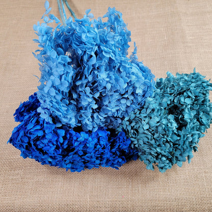 Blue Preserved Hydrangea: Real Dried Wedding Flowers