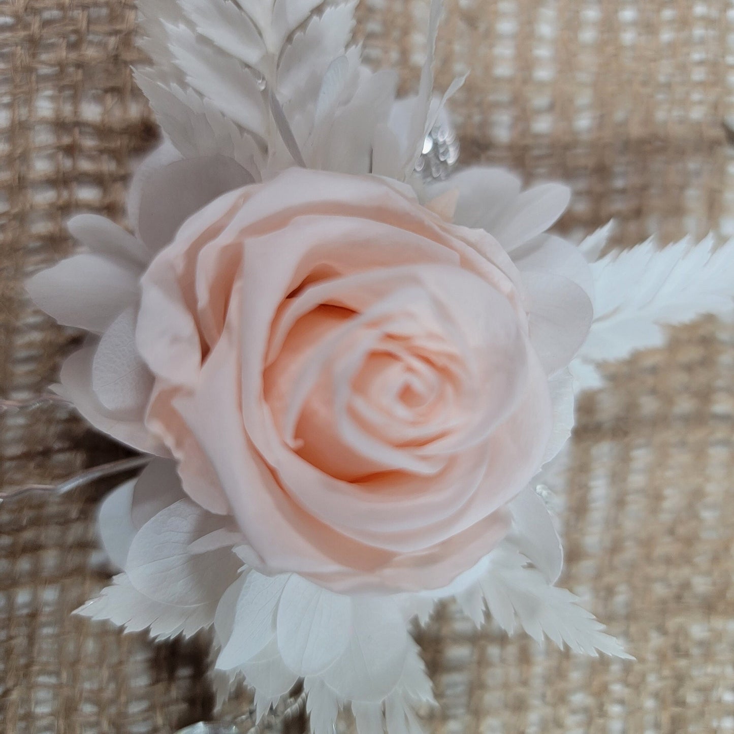 Preserved Rose Hair Pins: Dried Floral Wedding Hair Accessories