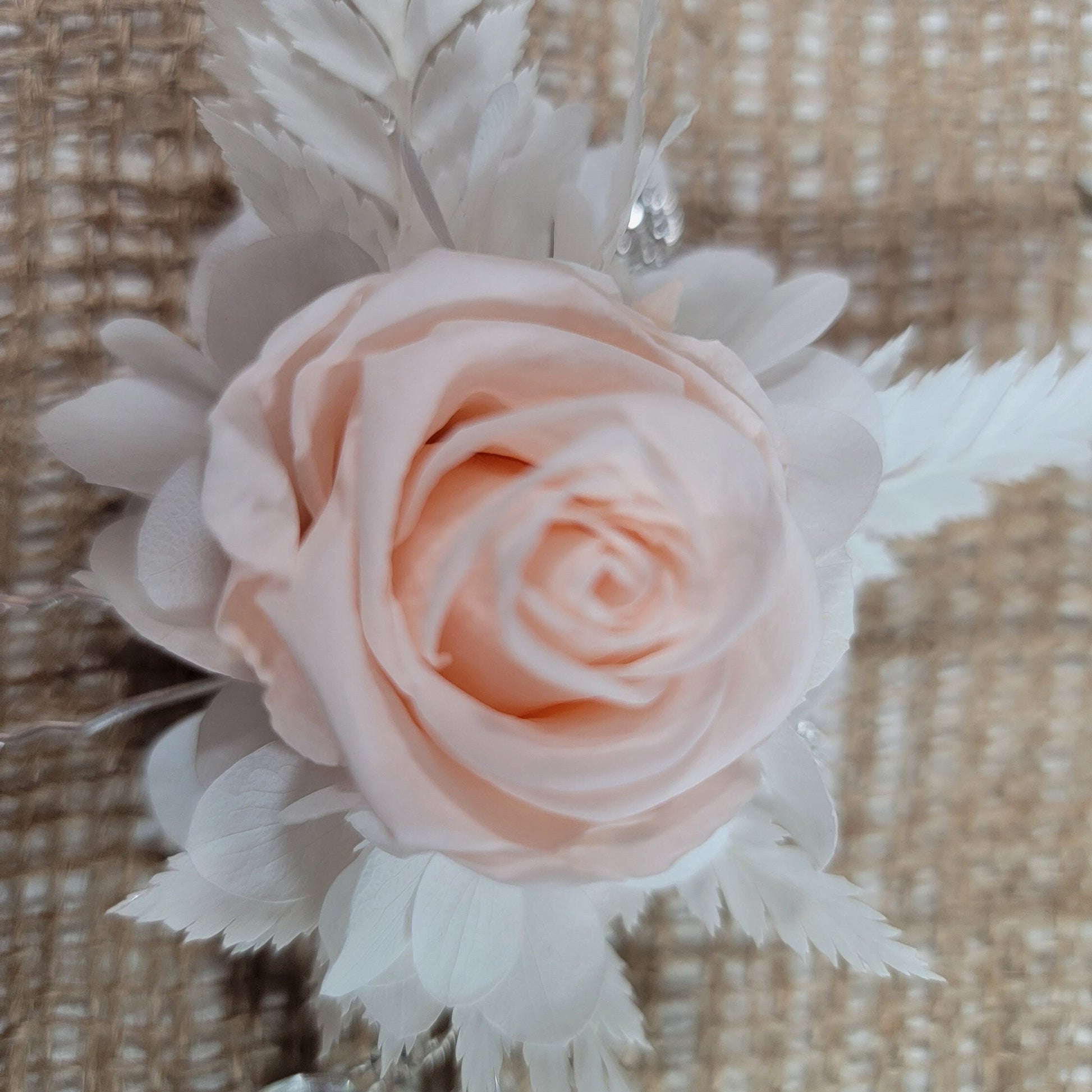 Preserved Rose Hair Pins: Dried Floral Wedding Hair Accessories