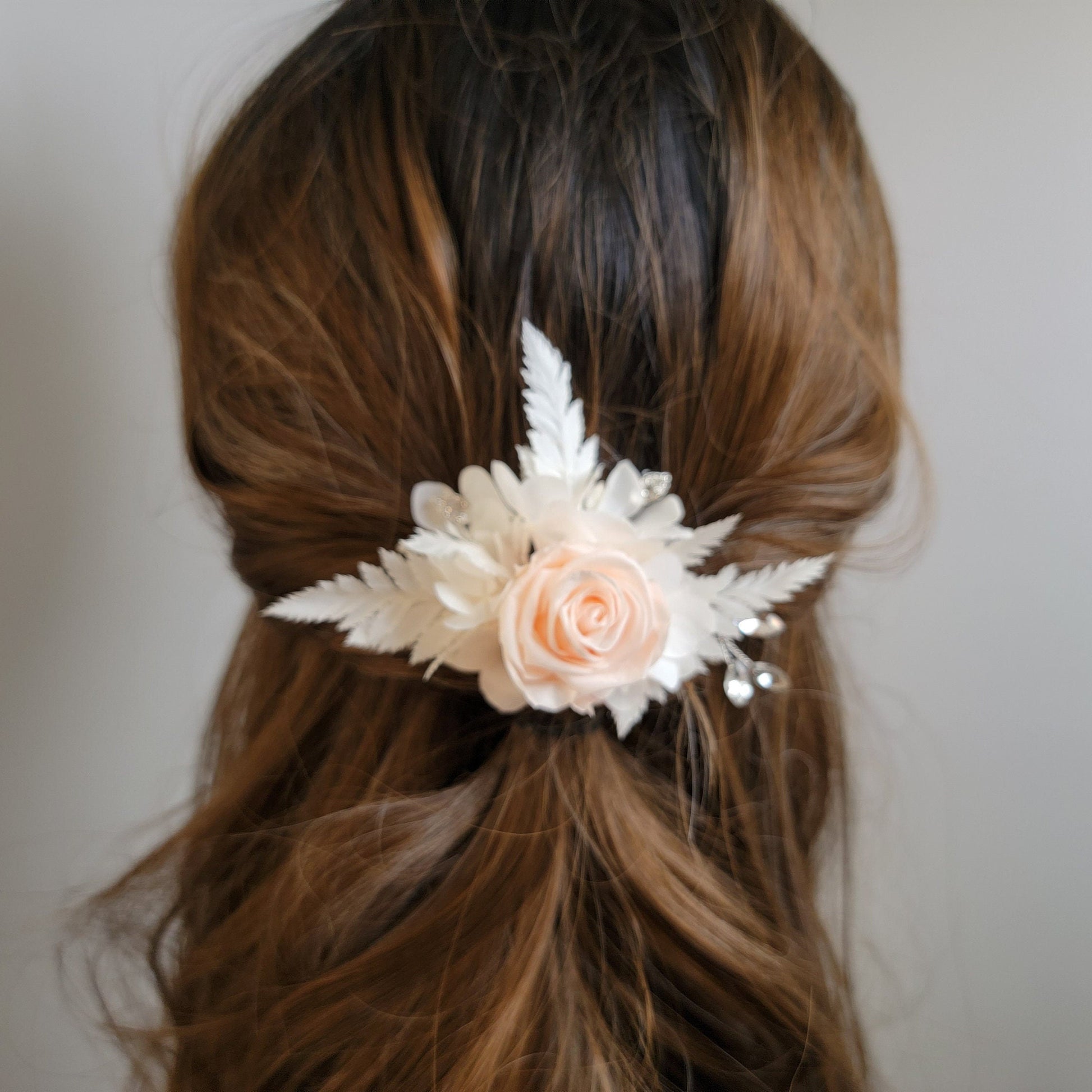 Preserved Rose Hair Pins: Dried Floral Wedding Hair Accessories
