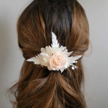 Preserved Rose Hair Pins: Dried Floral Wedding Hair Accessories