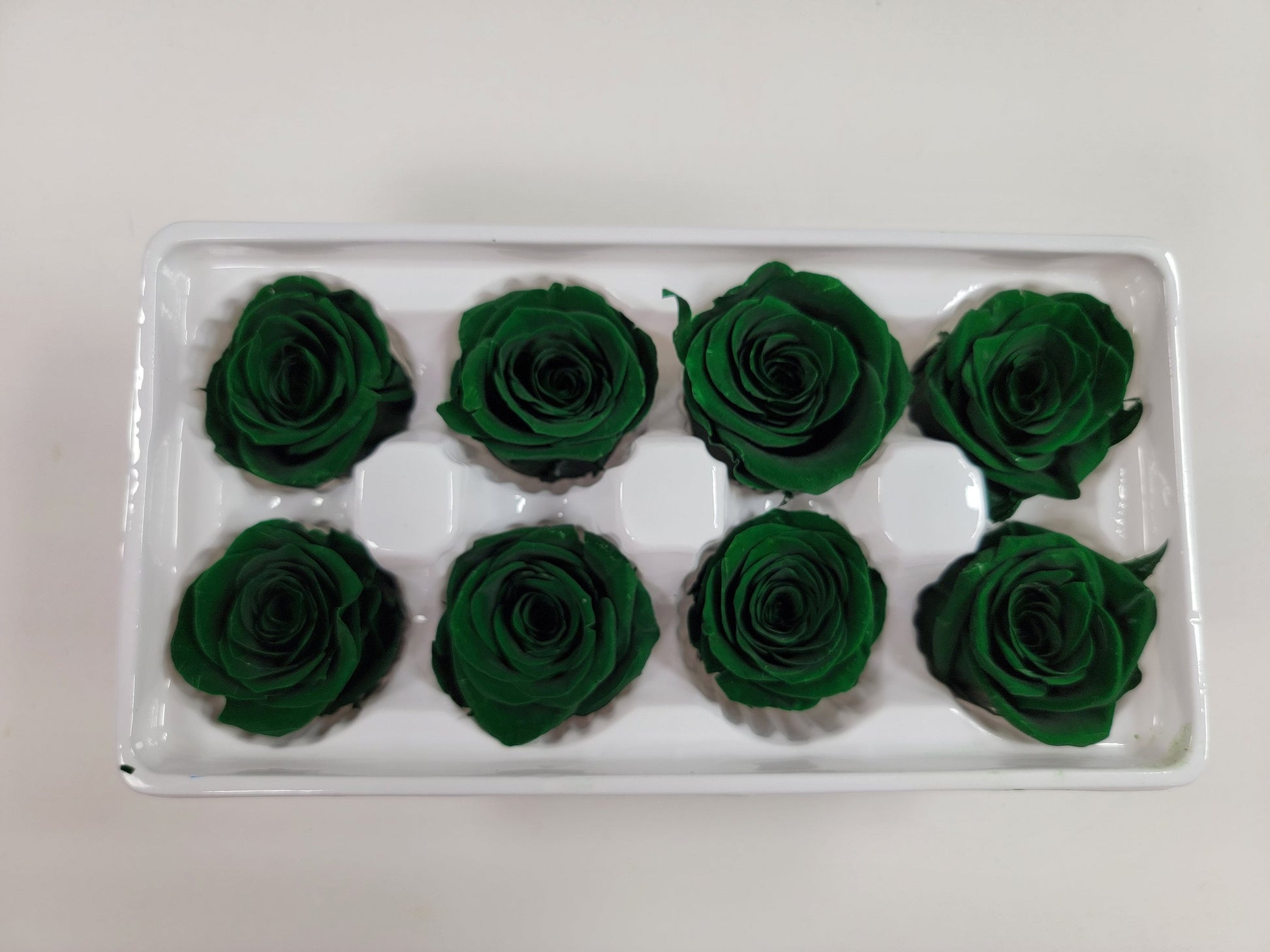 8 Dark Green Preserved Roses: DIY Floral Arrangements