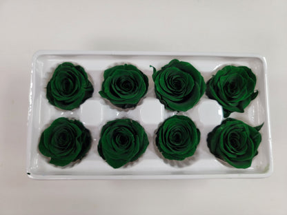 8 Dark Green Preserved Roses: DIY Floral Arrangements