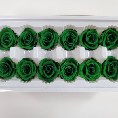 12 Dark Green Preserved Roses: DIY Floral Arrangements