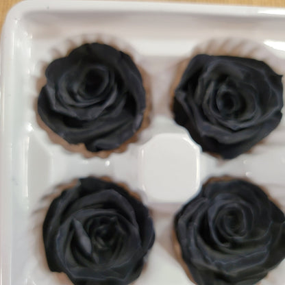 8 Pcs Preserved Black Roses: Rose Kanon Medium, Wedding Floral Decor