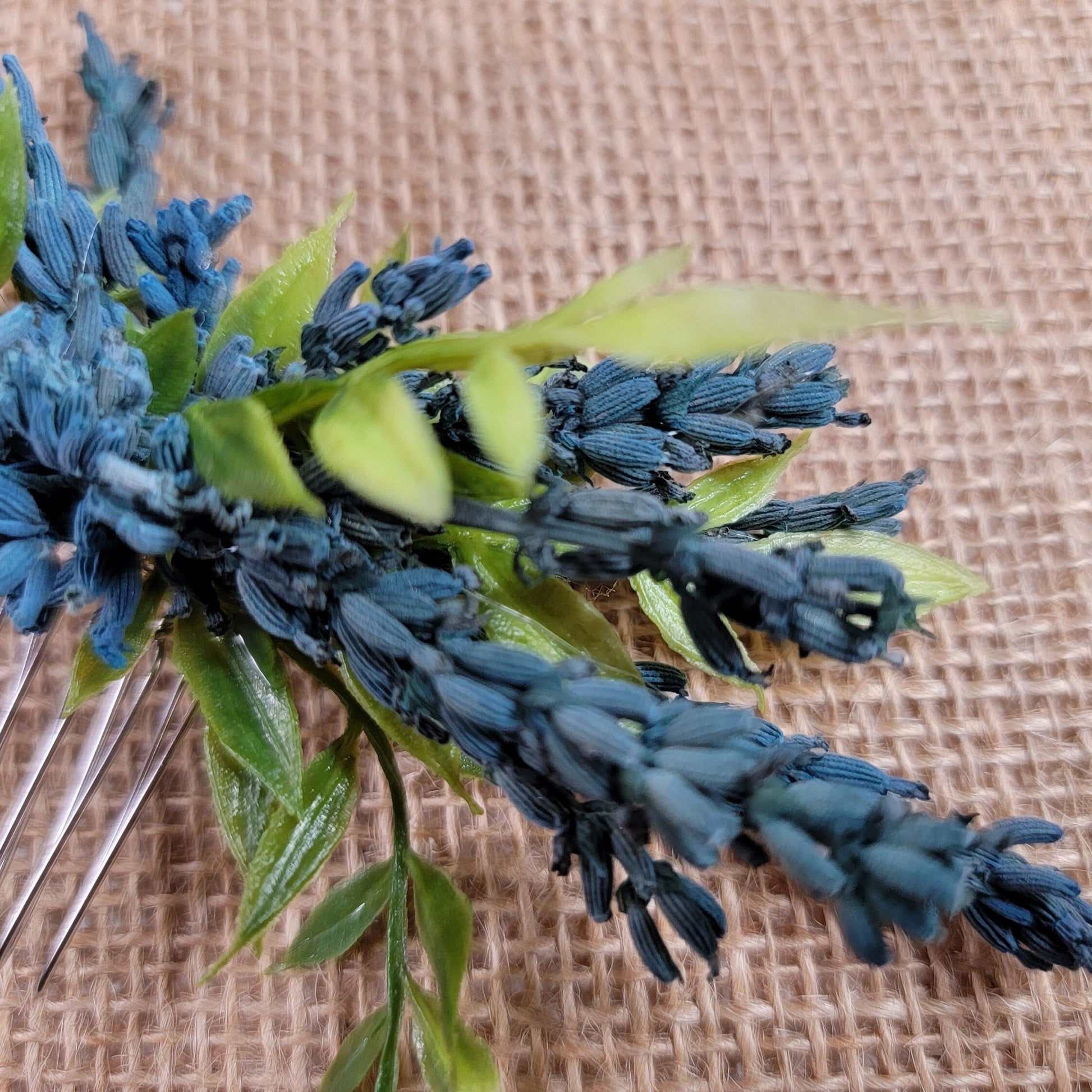 Preserved Lavender And Hair Comb For Weddings, Bridal Hair Clip, Boho Bridal Hair Pins, Dried Flower Comb, Greenery For Bridal Hair