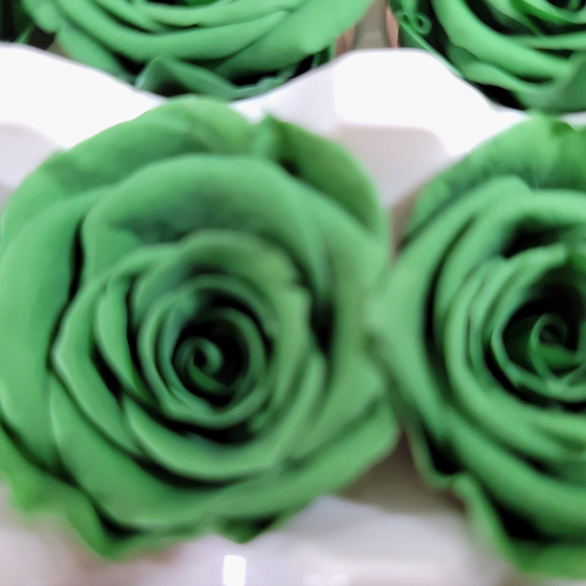Dark Green Preserved Roses: Wedding & Prom Bouquet (21 Pack)