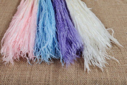 20" Pastel Pampas Grass Stems: Pink, Blue, Purple, White - Wedding Floral Decor