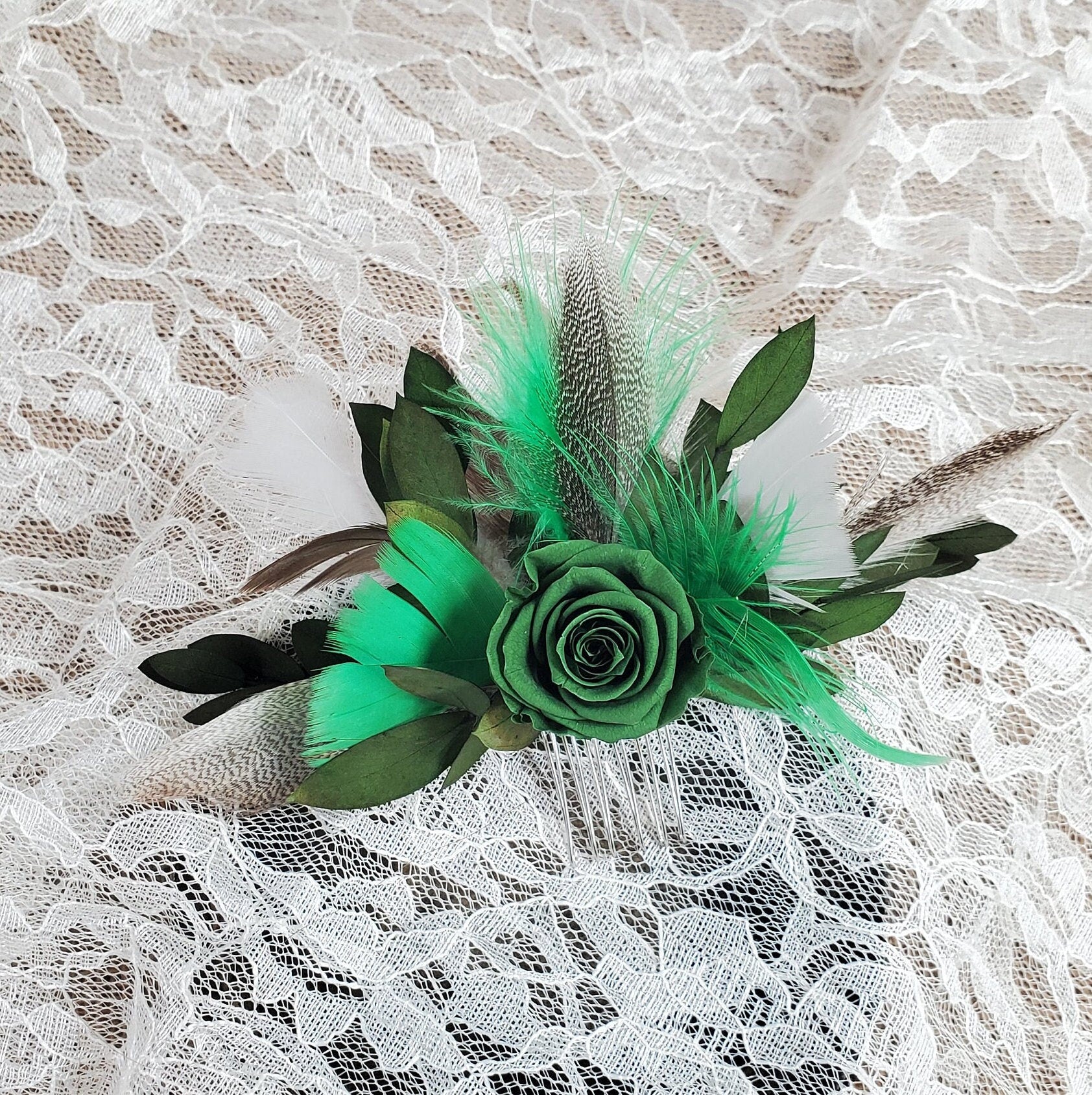 Dark Green Preserved Roses: Wedding & Prom Bouquet (21 Pack)