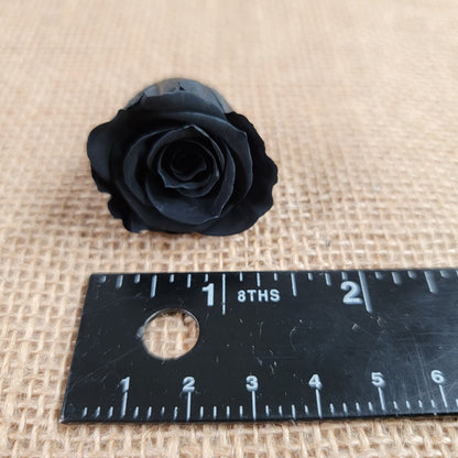Black Preserved Rose Boutonniere: Wedding Prom Corsage