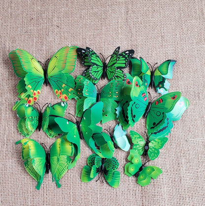 3D Butterfly Wall Decals: DIY PVC Art, Wedding Decor (12pcs/set)