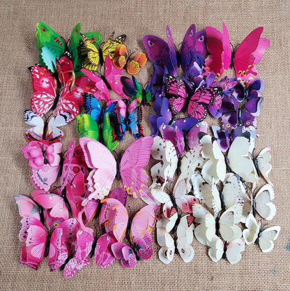 3D Butterfly Wall Decals: DIY Removable PVC Wedding Decor (12pcs/set)