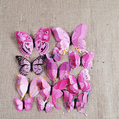 3D Butterfly Wall Decals: DIY Removable PVC Wedding Decor (12pcs/set)
