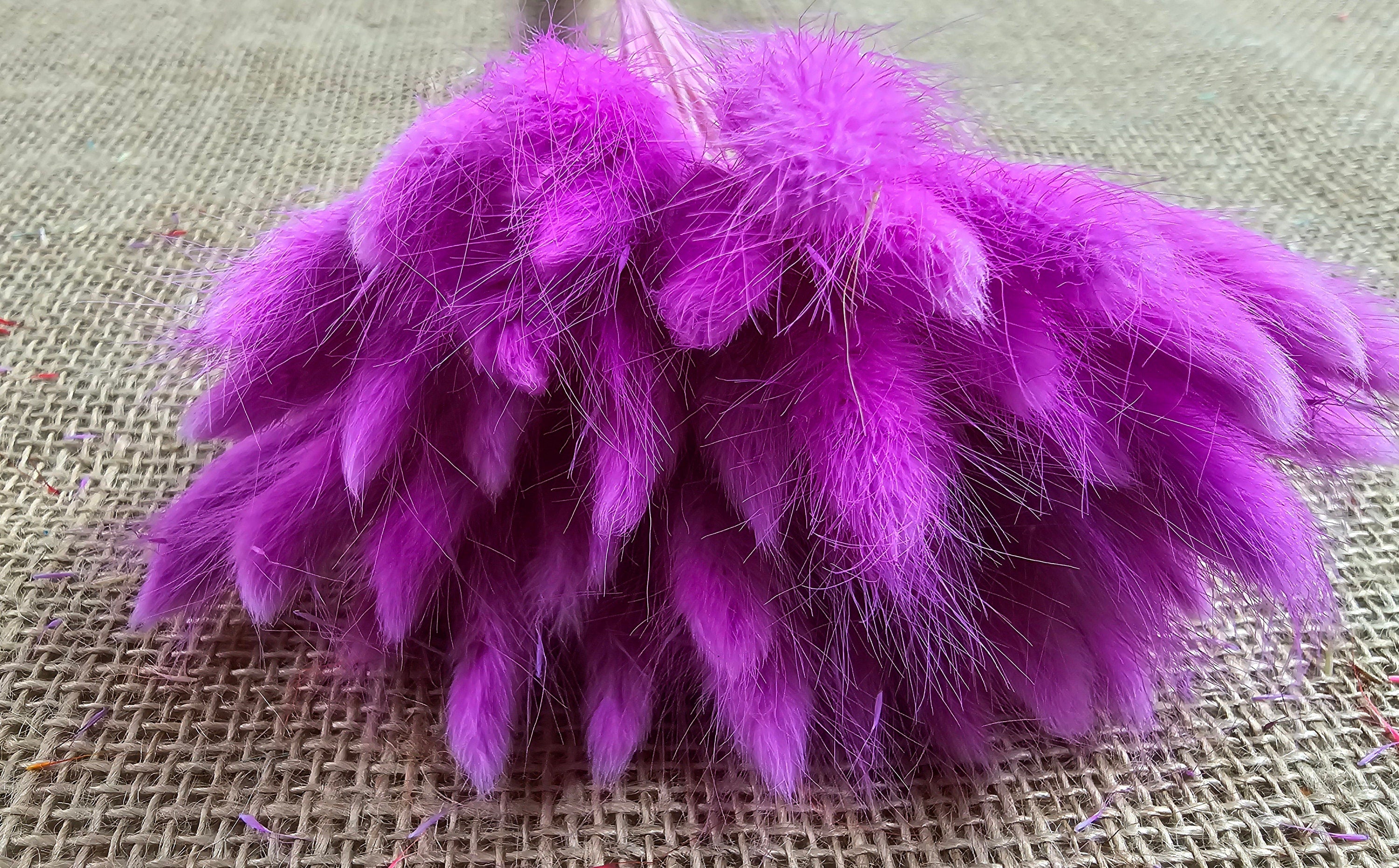 Purple Dried Bunny Tail Grass Stems: Boho Wedding Decor