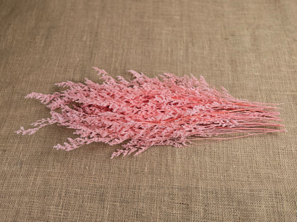 Pink Preserved Caspia: Soft Floral Arrangement, Wedding Home Decor