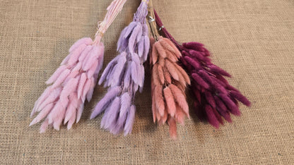 60 Dried Bunny Tail Grass Stems: Natural Boho Wedding Decor