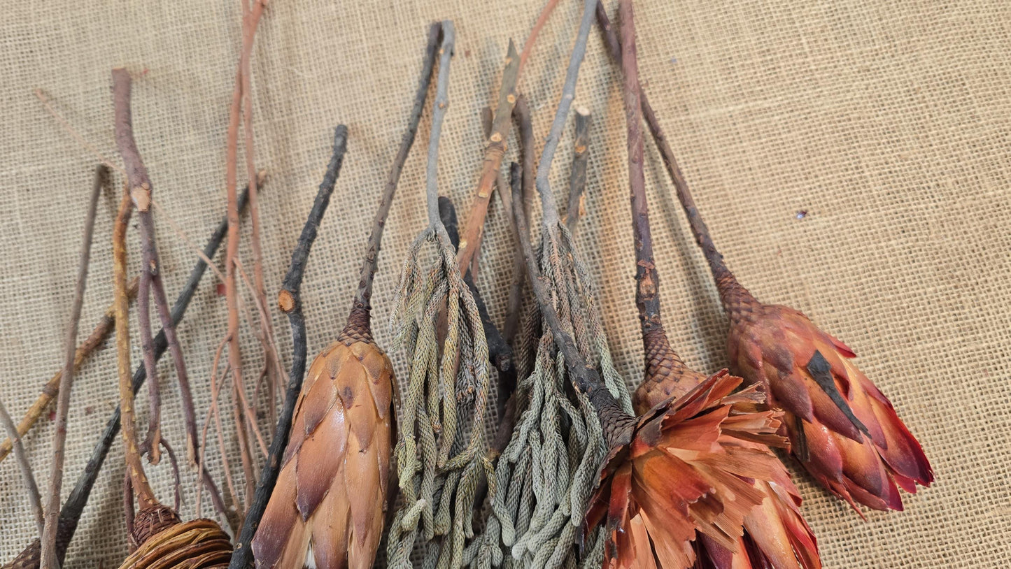 Exotic Dried Flower Bouquet, Natural Floral Arrangement