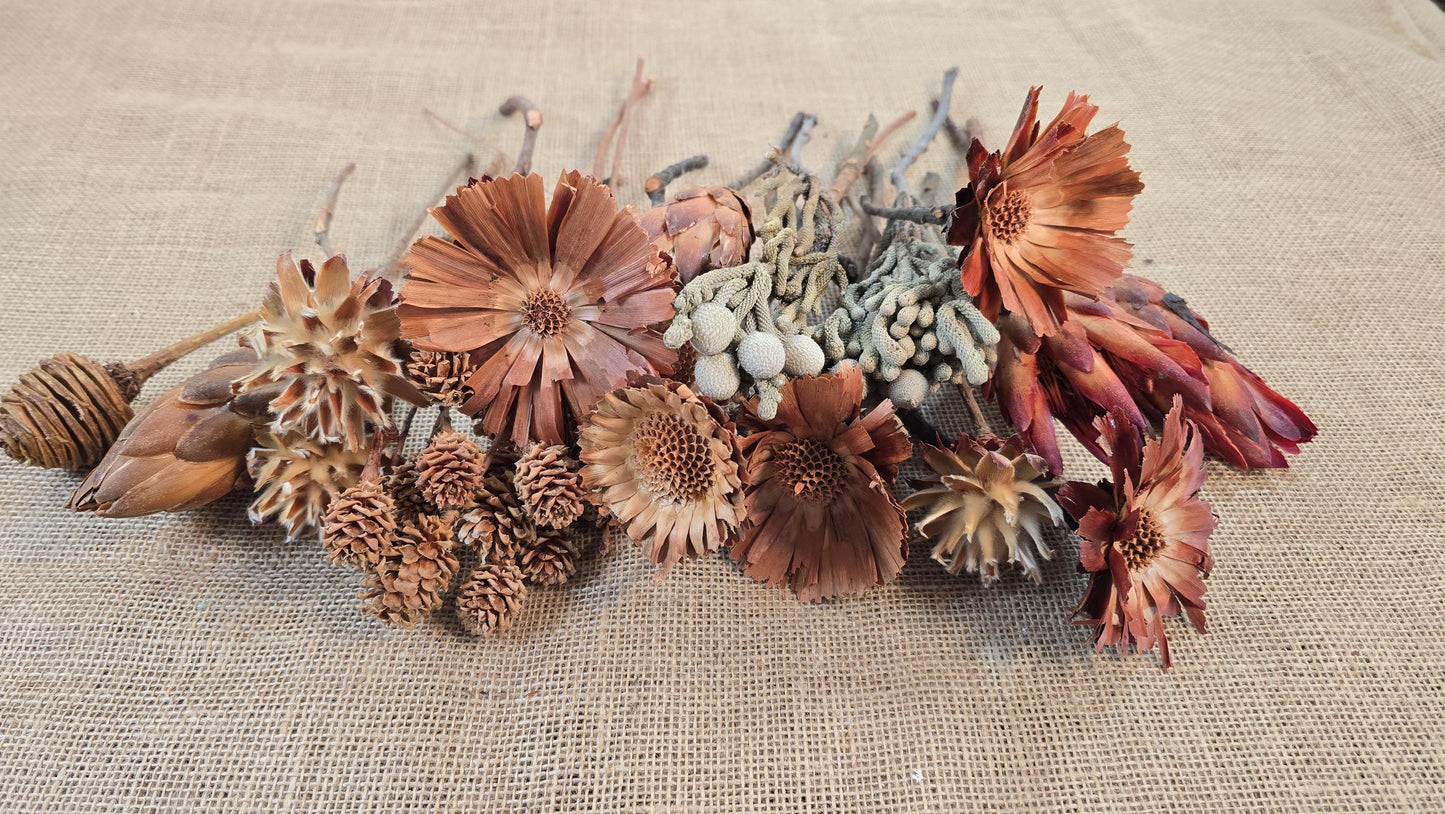 Exotic Dried Flower Bouquet, Natural Floral Arrangement