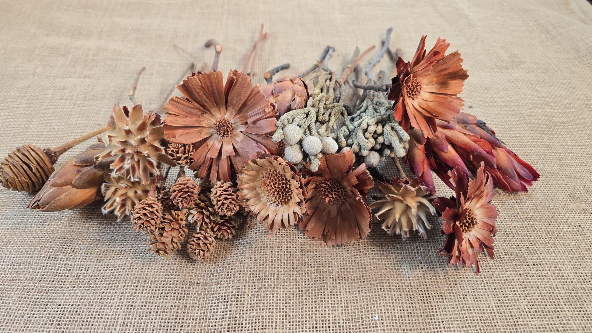 Exotic Dried Flower Bouquet, Natural Floral Arrangement