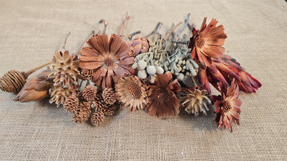 Exotic Dried Flower Bouquet, Natural Floral Arrangement