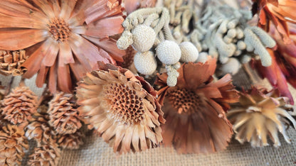 Exotic Dried Flower Bouquet, Natural Floral Arrangement