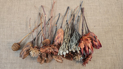 Exotic Dried Flower Bouquet, Natural Floral Arrangement