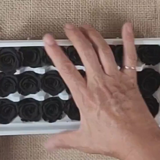 Black Preserved Roses - 21 Pack - Wedding, Prom, Christmas
