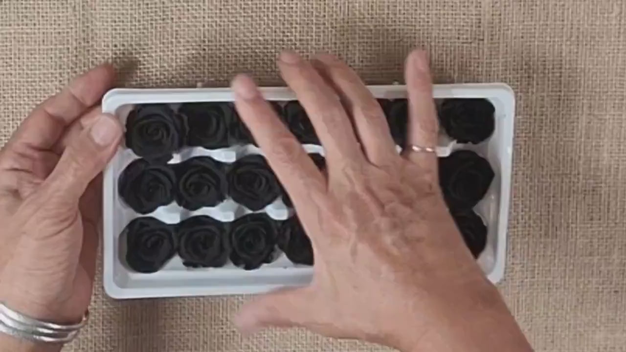 Black Preserved Roses - 21 Pack - Wedding, Prom, Christmas