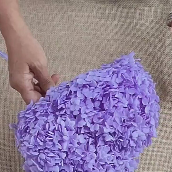 Violet Preserved Hydrangea: Real Dried Wedding Flowers