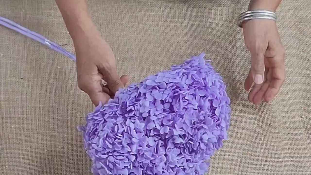 Violet Preserved Hydrangea: Real Dried Wedding Flowers