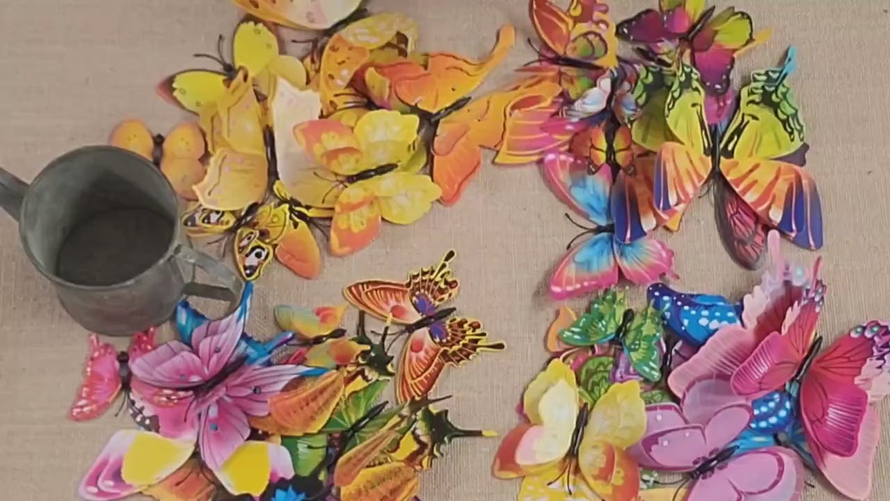 3D Butterfly Wall Decals: DIY Removable PVC Wedding Decor (12pcs/set)