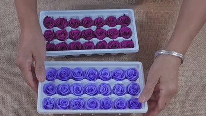 21 Violet Preserved Roses: DIY Floral Arrangements