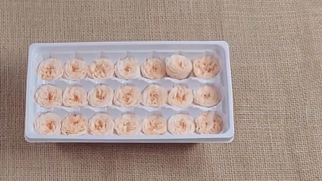 21 Champagne Preserved Roses: Dried Floral Wedding Decor