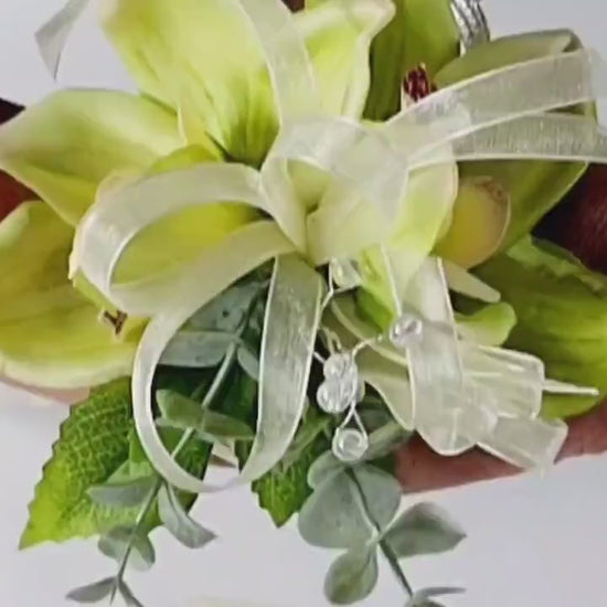 Artificial orchid flower corsages for wedding/prom/bridal