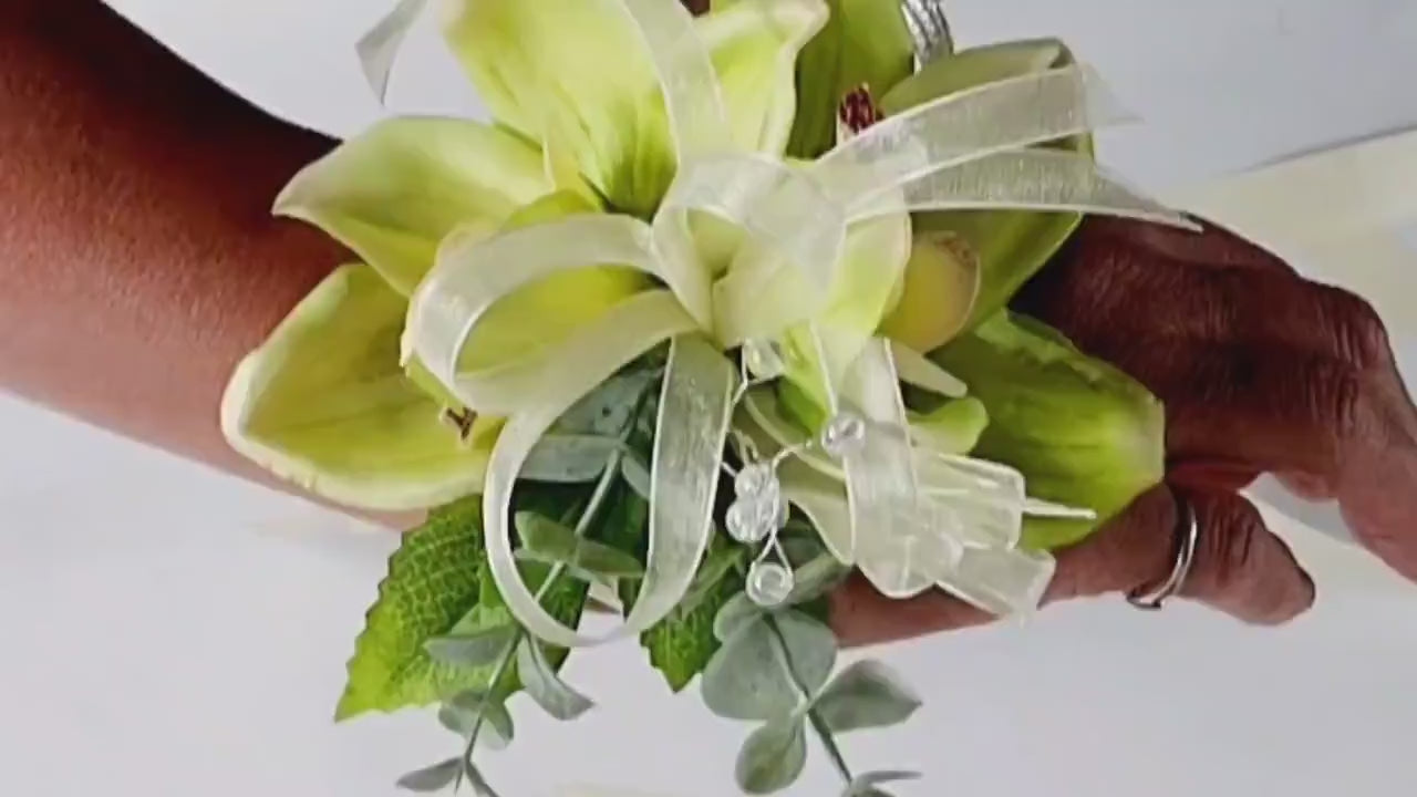 Artificial orchid flower corsages for wedding/prom/bridal