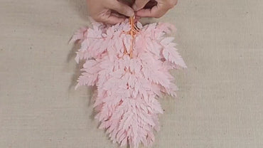 Preserved Pink Fern Stems: Soft Leather Leaf Floral Decor